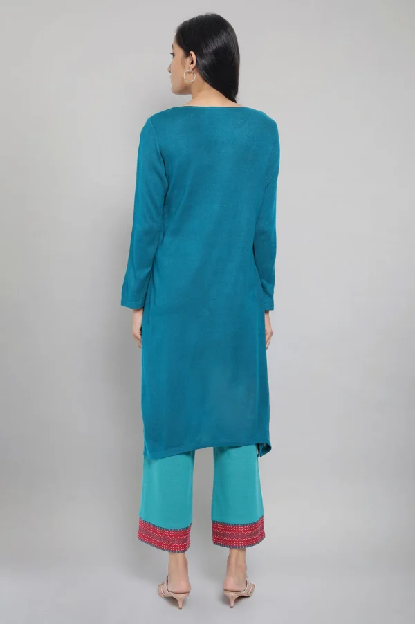 Teal Acrylic kurta - Image 2