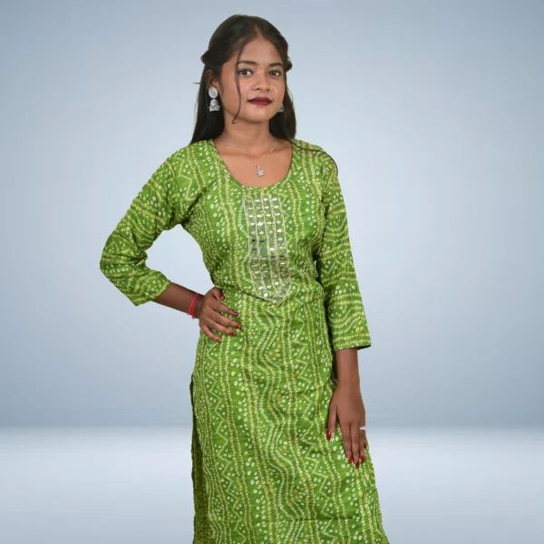 Women's Fabric Mix Cotton Kurti