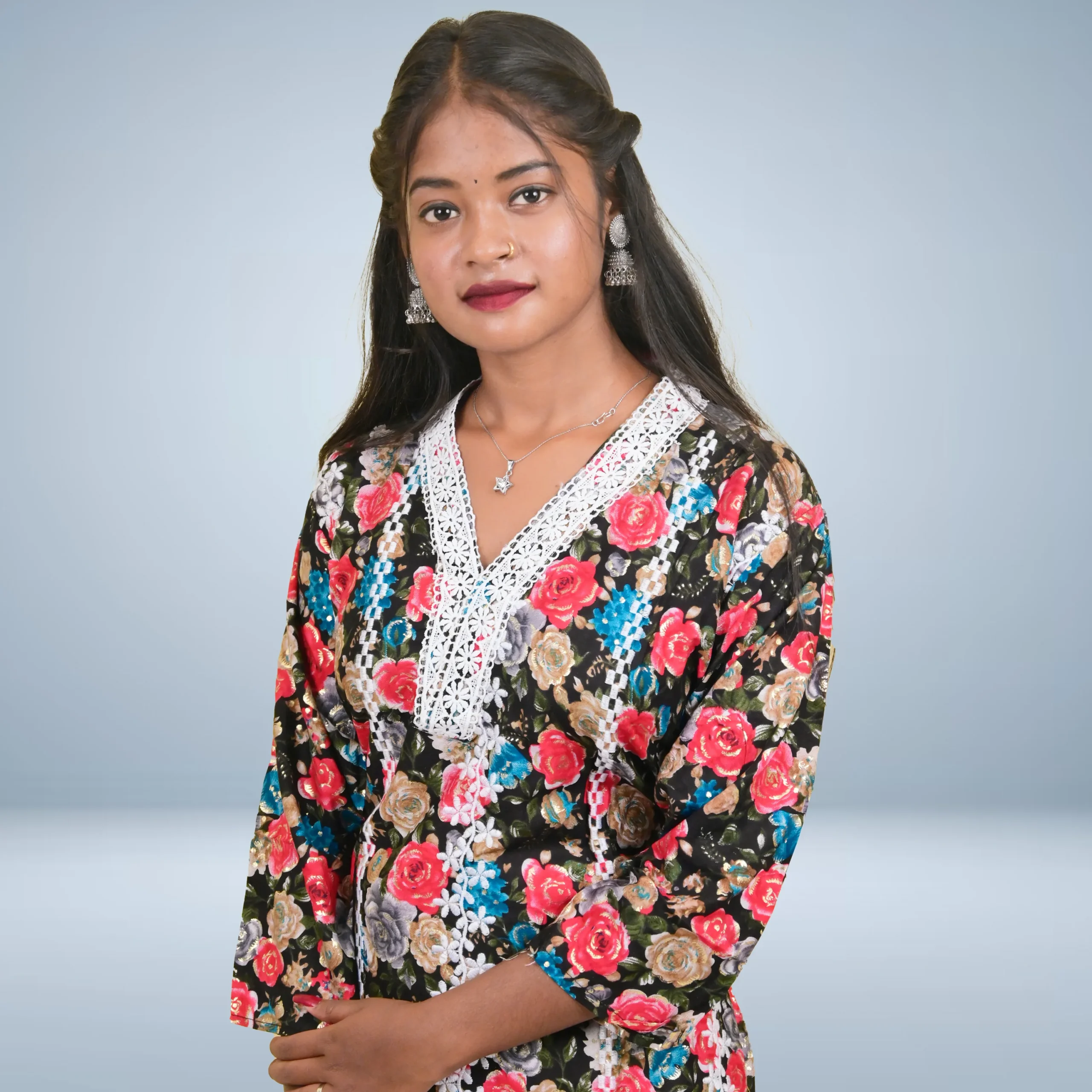 TW Women Printed Pure Rayon Straight Kurta - Image 5