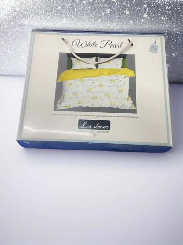TW White Pearl Cotton Bed-Sheet For King Size Bed - Image 10