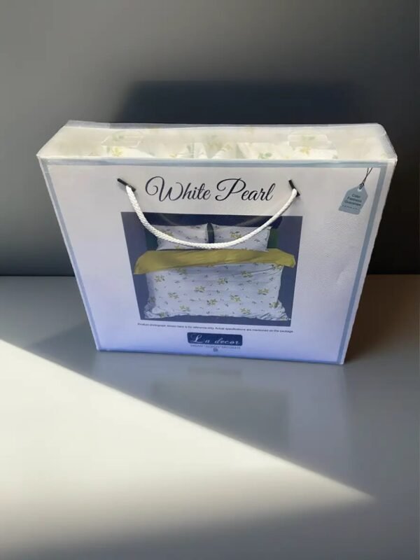 TW White Pearl Cotton Bed-Sheet For King Size Bed