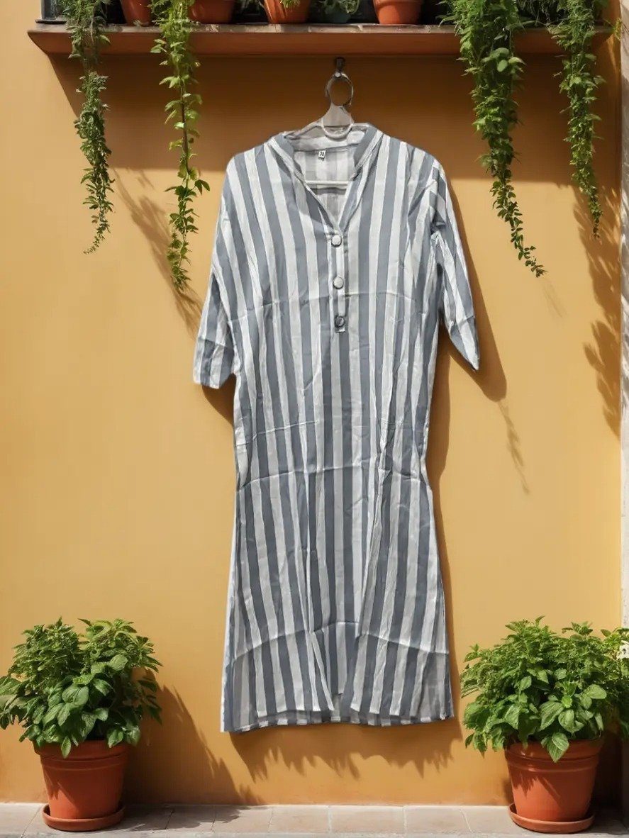 TW Women Mix Cotton Striped Kurti