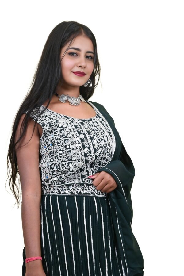 TW Women Georgette Ethnic Top Palazzo Dupatta Set - Image 2