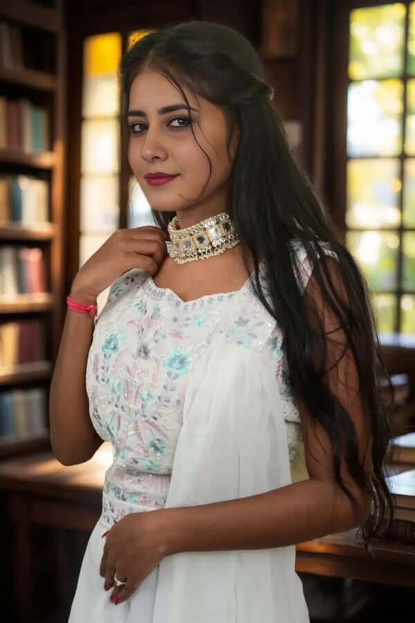 TW Women Cotton Kurta Sharara Set With chikankari Work - Image 2
