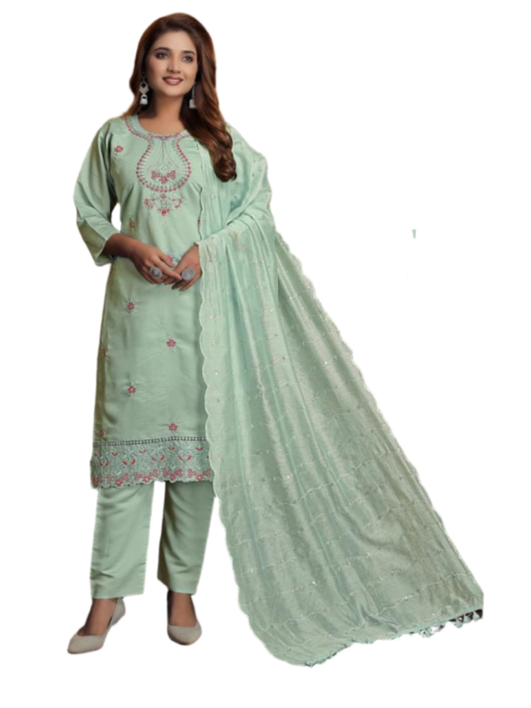 TW Pure Musline Silk Digital Print With Fancy Work