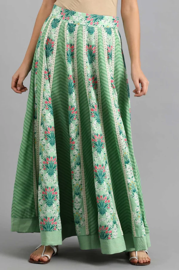 Green Printed Skirt - Image 2