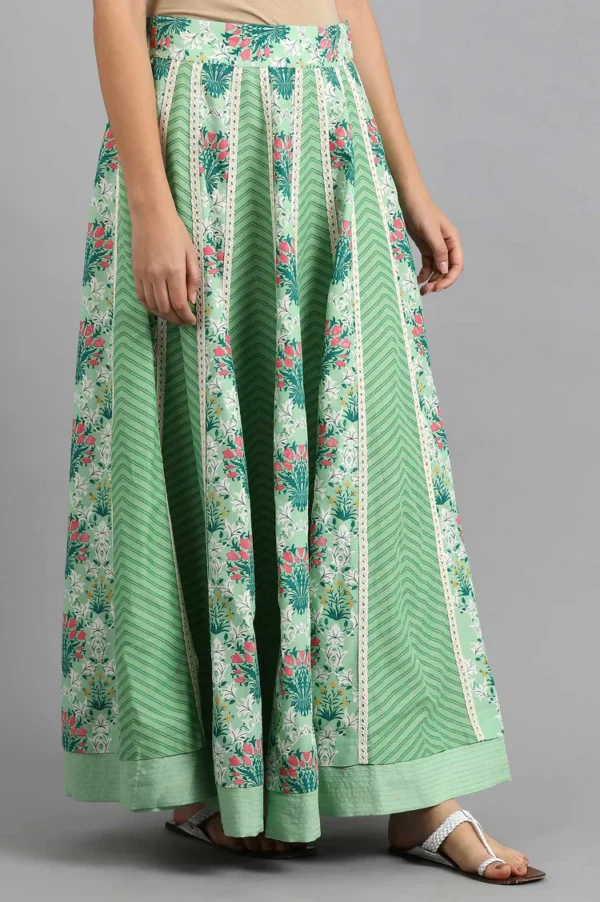 Green Printed Skirt - Image 4