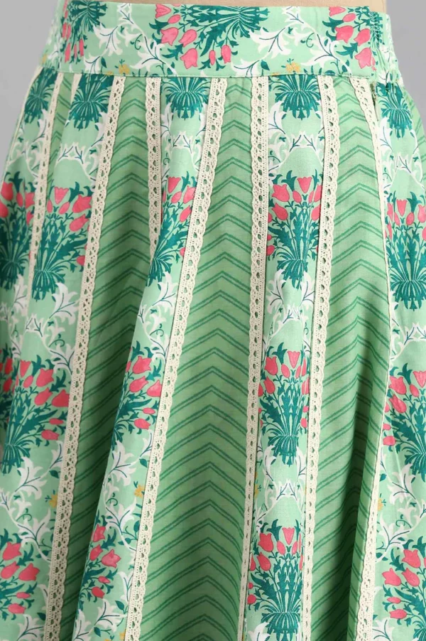 Green Printed Skirt - Image 6