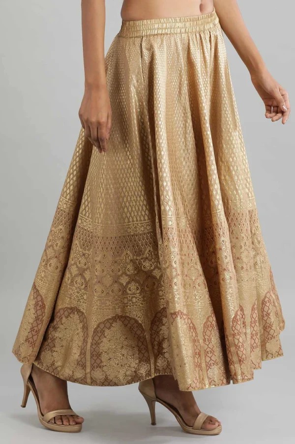 Golden Printed Skirt - Image 5
