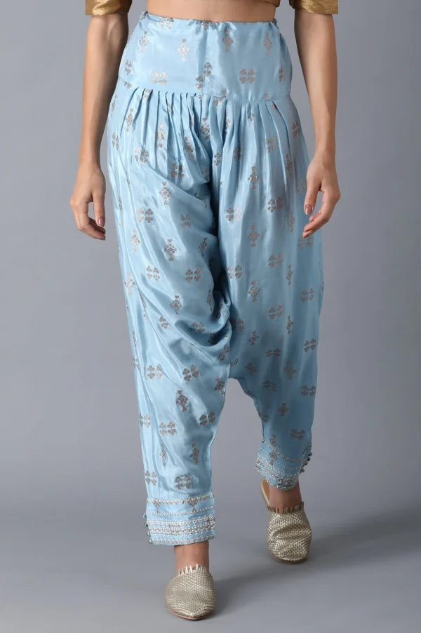 Light Blue Pleated Salwar - Image 2