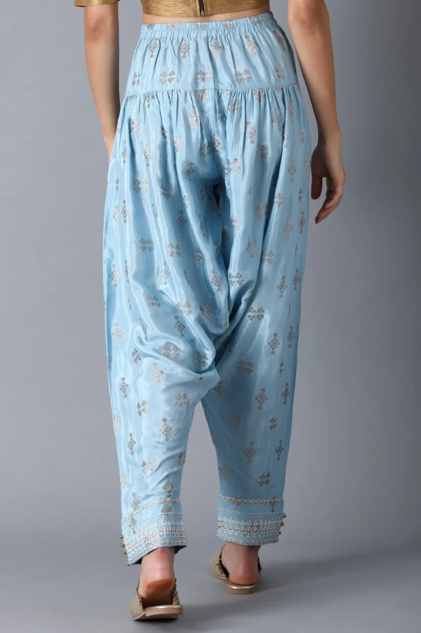 Light Blue Pleated Salwar - Image 3