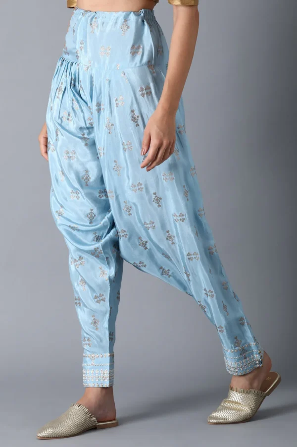 Light Blue Pleated Salwar - Image 4