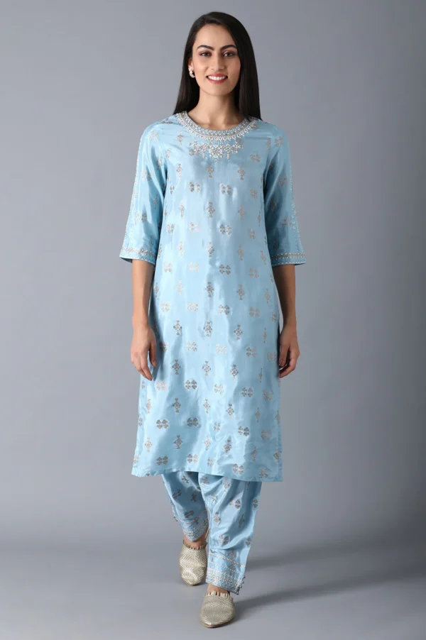Light Blue Pleated Salwar