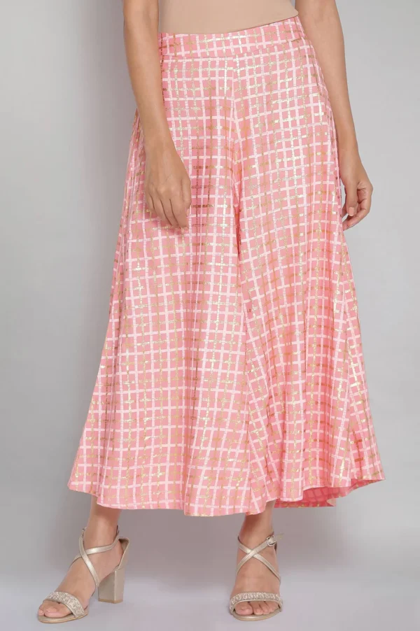 Pink Printed Palazzos - Image 2