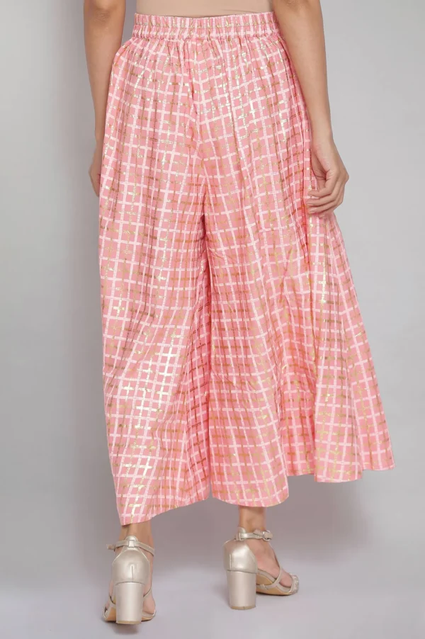 Pink Printed Palazzos - Image 3