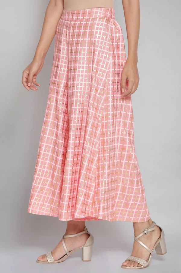 Pink Printed Palazzos - Image 4