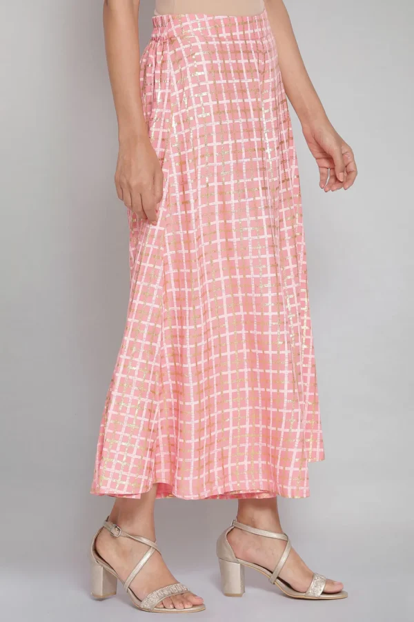 Pink Printed Palazzos - Image 5