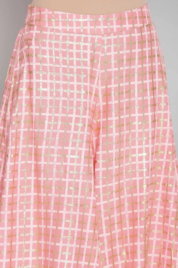 Pink Printed Palazzos - Image 7