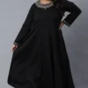 W for Woman Black Dress With Embroidery - Image 2