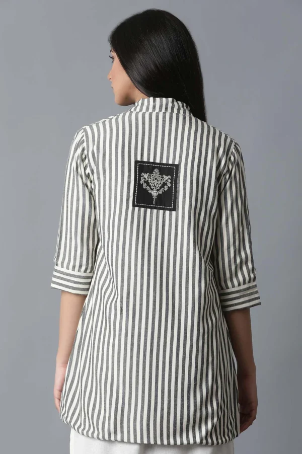 Ecru & Black Striped Shrug - Image 7