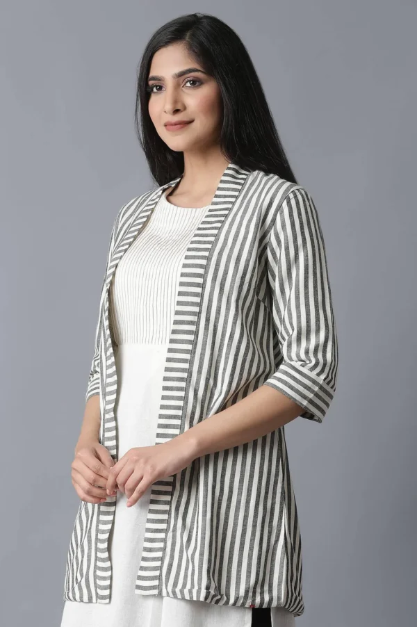 Ecru & Black Striped Shrug - Image 6