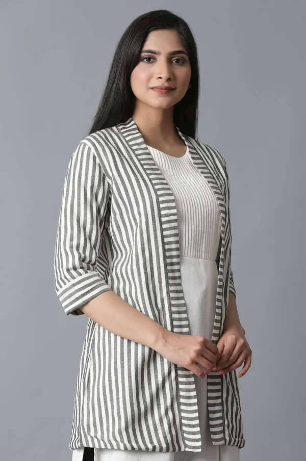 Ecru & Black Striped Shrug - Image 5