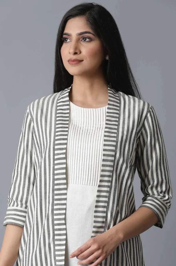 Ecru & Black Striped Shrug - Image 4