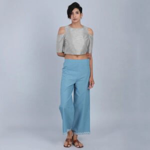 Blue Printed Pants