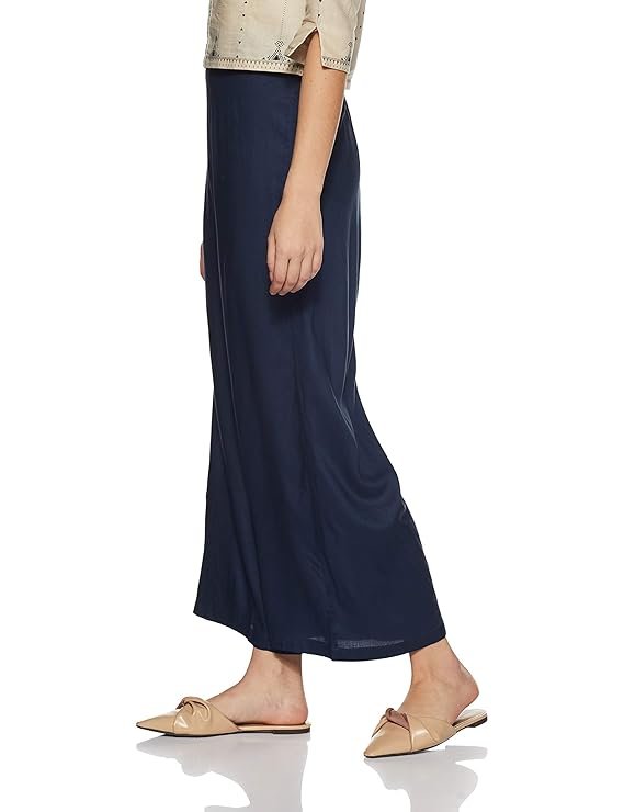 W for Woman Straight Fit Rayon Pants - Image 3