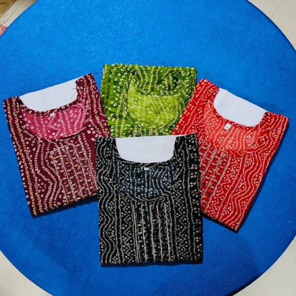 Women's Fabric Mix Cotton Kurti - Image 4