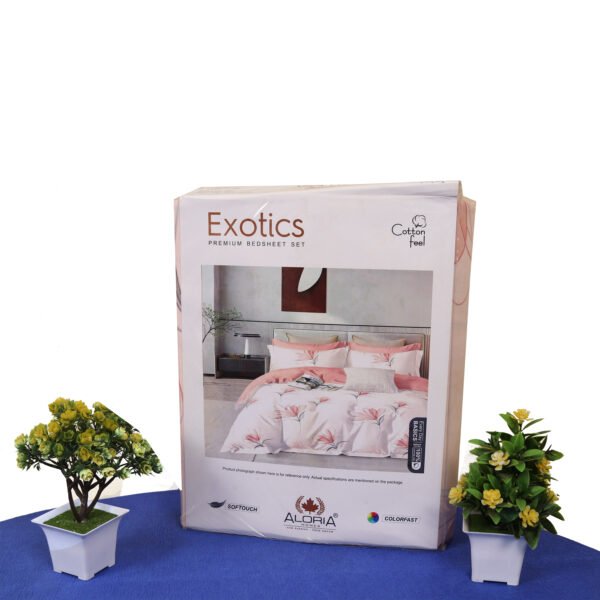 TW Exotics Pure Cotton King Printed Flat Bedsheet With 2 Pillow Cover - Image 7