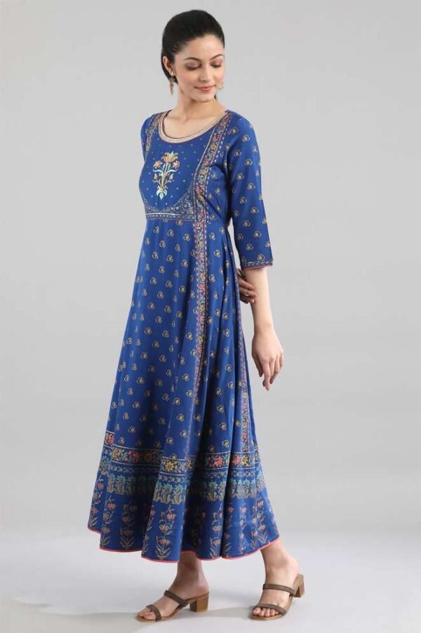 Royal Blue Flared Dress - Image 2