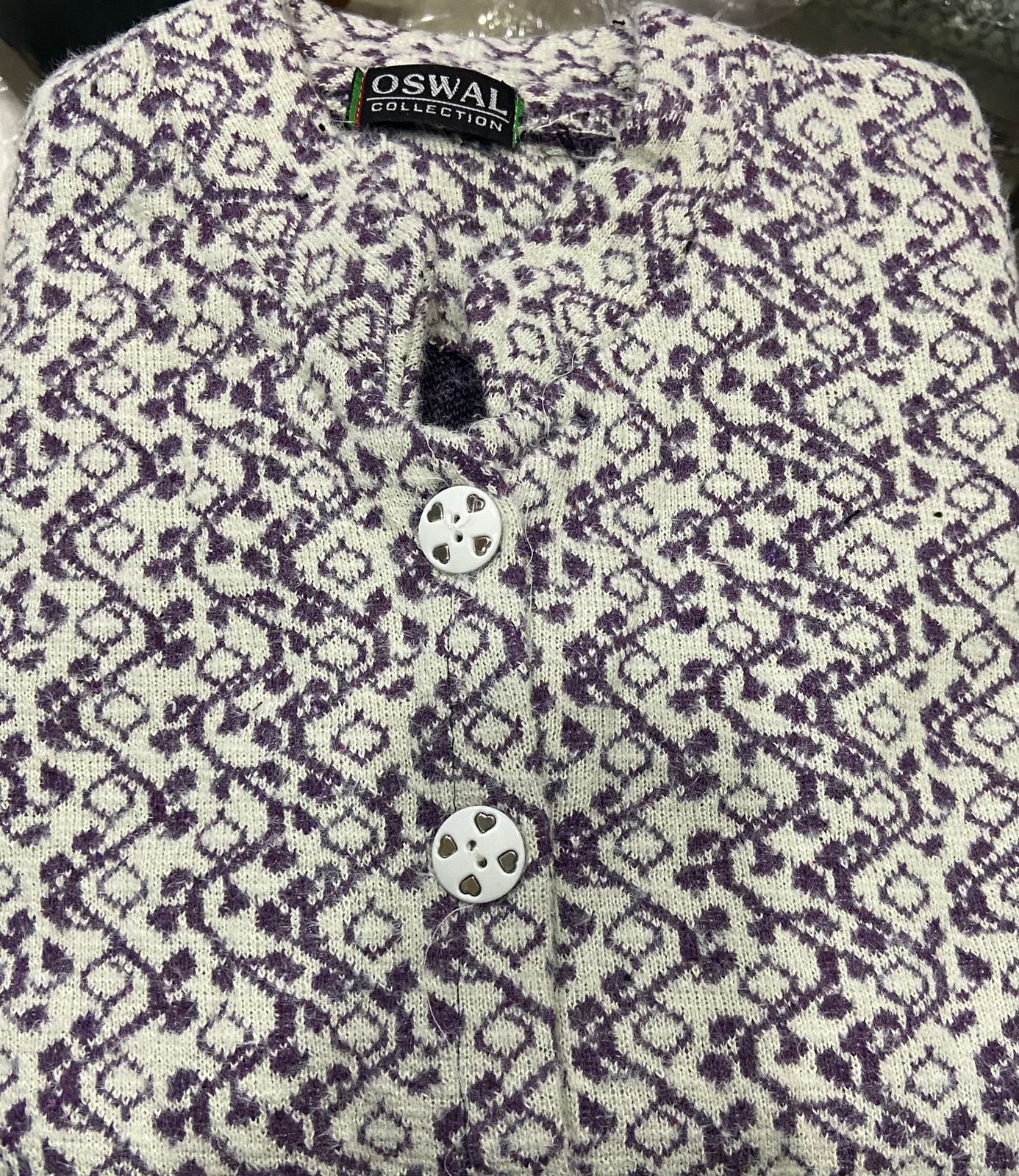 TW Women's Woollen Full Sleeve Printed Cardigan Sweater - Image 4