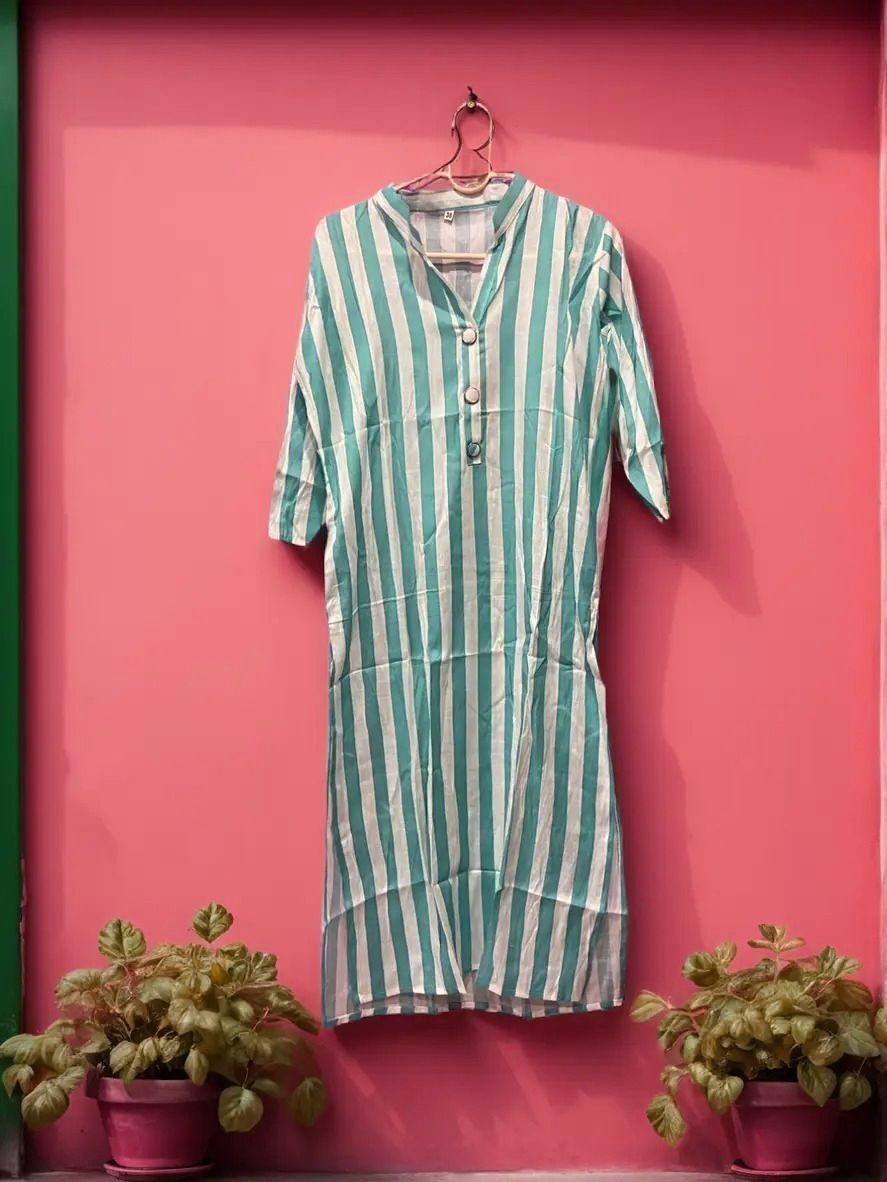 TW Women Mix Cotton Striped Kurti - Image 6