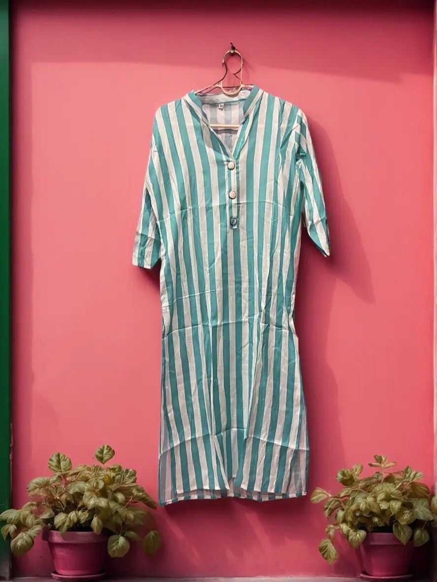 TW Women Mix Cotton Striped Kurti - Image 5