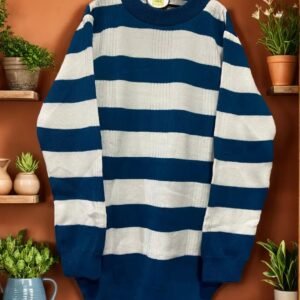 TW Kids Woven Round Neck Multicolour Sweater
