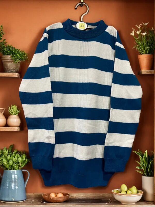 TW Kids Woven Round Neck Multicolour Sweater