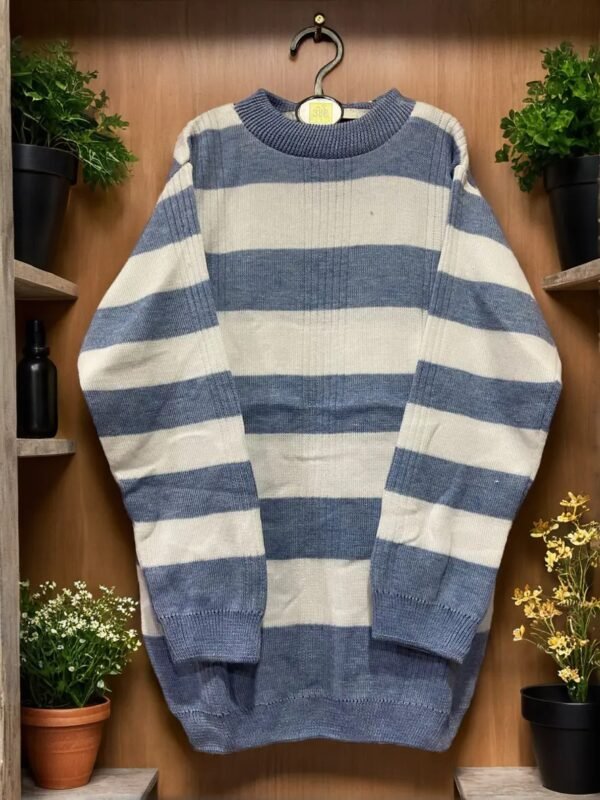 TW Kids Woven Round Neck Multicolour Sweater - Image 2