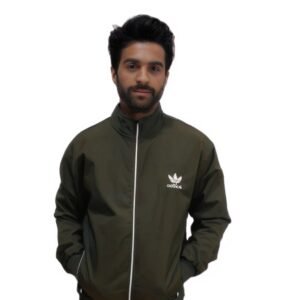 TW Winter Polyester Olive Track Suit With Fleece Zipper for men and women