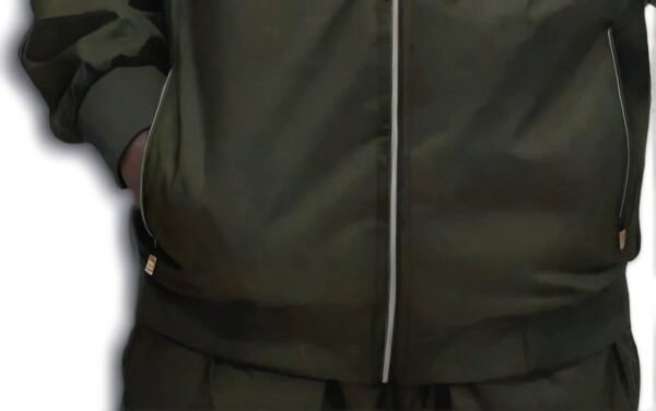 TW Winter Polyester Olive Track Suit With Fleece Zipper for men and women - Image 2