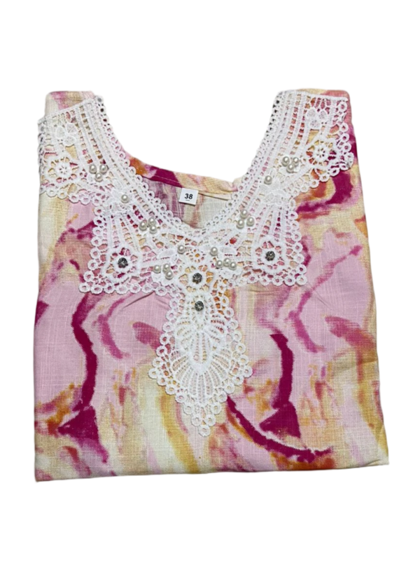 TW Women Printed Multicolor Rayon Blend Embroidery Straight Kurta - Image 8
