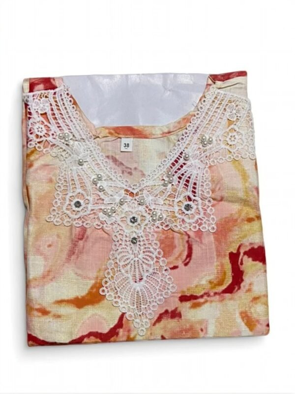 TW Women Printed Multicolor Rayon Blend Embroidery Straight Kurta - Image 5