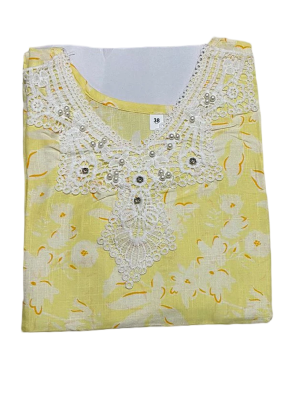 TW Women Printed Multicolor Rayon Blend Embroidery Straight Kurta - Image 4