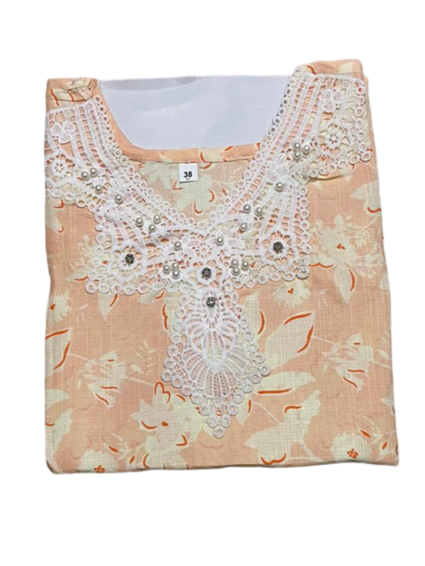 TW Women Printed Multicolor Rayon Blend Embroidery Straight Kurta - Image 3