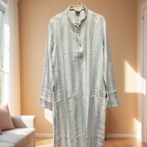 Warm White Bel Buti Patterned Kurta Set