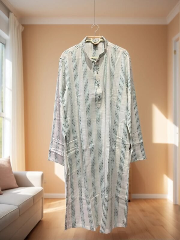 Warm White Bel Buti Patterned Kurta Set