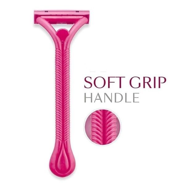 Disposable razors soft touch razor set of 12 pcs  ( Pink colour) - Image 4