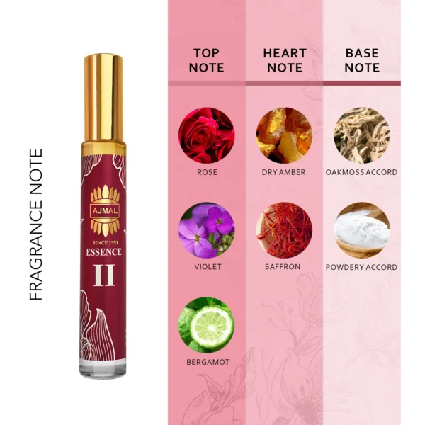 Ajmal Essence II Non-Alcoholic Concentrated Perfume Attar For Unisex - 10 ML - Image 5