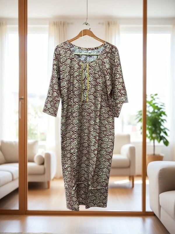 TW Women Printed Multicolor Rayon Blend Embroidery Straight Kurta