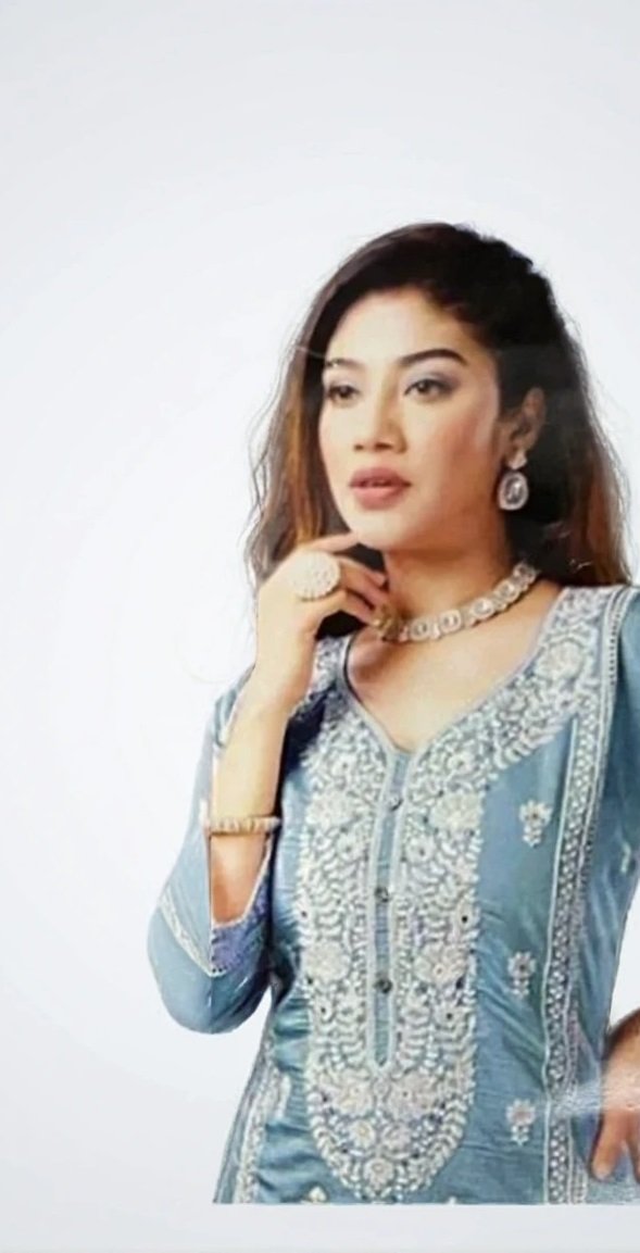 TW Women Viscose Rayon Kurta Pant Dupatta Set With Chikankary Work - Image 3